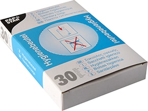 PAPSTAR 1500 Hygienebeutel 28,5 cm x 8 cm x 7 cm weiss im Spenderkarton