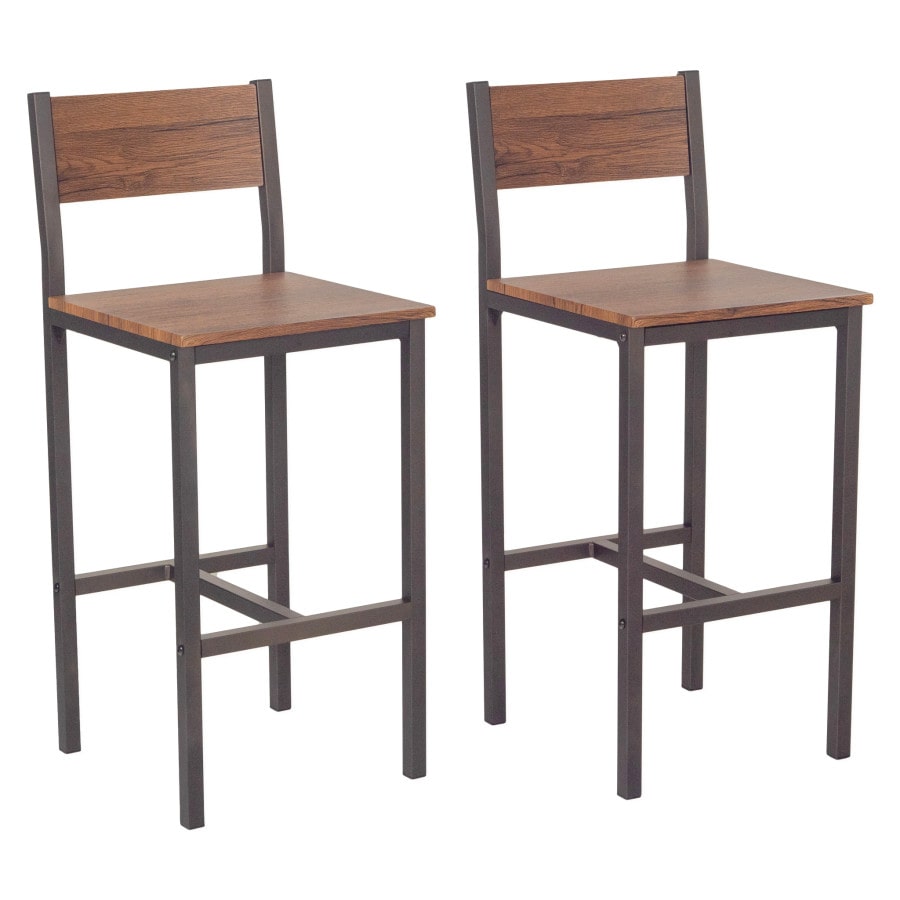 Set 2 bancos altos castanho nogueira mod. VENICE por Yelloo