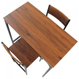 thumbnail of Set van BAR-tafel en 2 notenbruine krukken Mod. VENICE van Yelloo