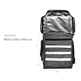 thumbnail of aro sac isotherme de livraison, polyester, taille S, 35 x 30 x 43 cm, 45 L, réfléchissant, chargement frontal