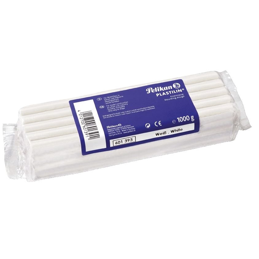 Pelikan® 601393 Knetmasse Plastilin 680 - weiß, 1 kg