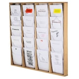 thumbnail of Présentoir Mural Bois naturel 20 cases A4 Portrait