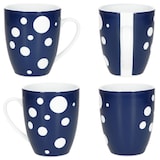 thumbnail of Pula dunkelblau 6er Set Kaffeebecher 300ml Porzellan-Tasse 6 Pers. Punkte Tee