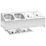 thumbnail of vidaXL Gastronormbakkenhouder met 4 GN 1/6 bakken roestvrij staal