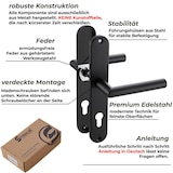 thumbnail of Langschild Drückergarnitur Edelstahl gebürstet EMILIA SCHWARZ WC - Badezimmer Türbeschlag