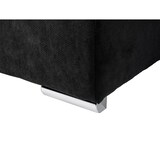 thumbnail of Canapé d'angle convertible et réversible en tissu noir Omega