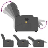 thumbnail of vidaXL Elektrischer Massagesessel mit Aufstehhilfe Dunkelgrau Stoff