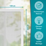 thumbnail of Fliegengitter Insektenschutz Tür Alurahmen auf Maß Mückengitter Balkontür,Farbe:braun (RAL8017),Größe (Breite x Höhe):120 x 240 cm (Profile auf Maß)