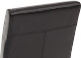 thumbnail of 2er-Set Esszimmerstuhl HWC-N66, Stuhl Küchenstuhl Lehnstuhl Massivholz Kunstleder ~ schwarz-braun, schwarze Beine