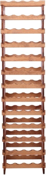 thumbnail of Weinregal VINOTECA FLEX PRO | HxBxT 177x46x28cm | 52 Flaschen auf 13 Ebenen | Massives Kiefernholz | Braun geölt