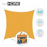 thumbnail of WellHome - 3x3m Outdoor-Stoffmarkise in Ockergelb Pantone 16-0945TPG, Metallhaken und Tragetasche inklusive