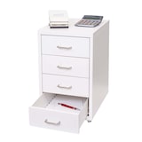 thumbnail of Rollcontainer Housten | HxBxT 48x28x41cm | 4 Schubladen | Weiß | Schubladenschrank Stahlschrank Büroschrank