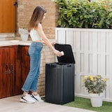 thumbnail of Poubelle de jardin 80 Litres Noire 38 x 38 x H65 cm Couvercle à pression TOOMAX