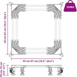 thumbnail of vidaXL Waschmaschinensockel Grau 67 x 67 x 12 cm Edelstahl