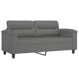 thumbnail of vidaXL 2-tlg. Sofagarnitur mit Kissen Dunkelgrau Mikrofasergewebe