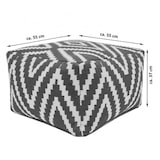 thumbnail of Kelim Sitzwürfel 50x50 H35cm Pouf Fußhocker Sitzhocker Bodenkissen Fußschemel : schwarz