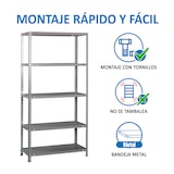 thumbnail of SimonRack Metallregal mit Schrauben 2000x1000x400 mm, 5 Böden, 75 kg Biegepunkt, Grau - Advantage