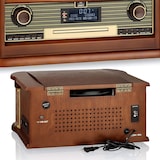 thumbnail of Tourne-Disque Roadstar HIF-1996D+BT - Platine Vinyl 33/45/78, Radio Dab+/FM, CD-MP3, Cassette, Bluetooth, USB, rétro Bois, LED