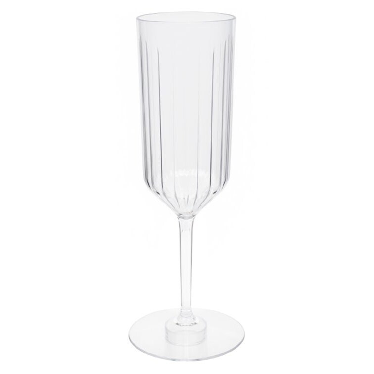 MONOUSO - Sektflöte Spritzguss Niedrigem Fuß "Kaleido" Tritan 270 ml (1 Stück)