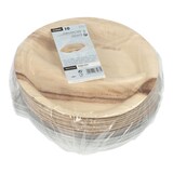 thumbnail of 10 Teller, Palmblatt 2-geteilt 300 ml Ø 23 cm · 5,3 cm mit rPET Deckel "Kombipack"