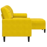 thumbnail of vidaXL 3-Sitzer-Sofa mit Hocker Gelb 180 cm Samt