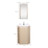 thumbnail of Meuble d'angle sur pieds SORRENTO avec vasque, robinet et armoire de toilette
