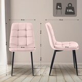 thumbnail of Esszimmerstuhl FIGAD - Samt Pink 45x55x84 cm | Essstühle Esszimmerstühle Küchenstühle Wohnzimmerstühle