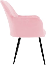 thumbnail of ECD Germany – Esszimmerstühle 4er Set Rosa | Samtbezug, Armlehnen, Metallbeine, ergonomische Küchen- & Esszimmerstühle