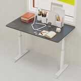 thumbnail of Schreibtisch höhenverstellbar Grau 60x100x90 cm Handkurbel, Metall Holz, kompakt und stabil für Homeoffice und Arbeitszimmer