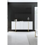 thumbnail of Dmora Credenza Dgarzitt, Buffet da soggiorno, Madia da salotto, Dispensa da cucina, 160x35h80 cm, Bianco e Oro