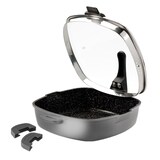 thumbnail of STONELINE® FUTURE Servierpfanne 28 x 28 cm, Eckpfanne mit Siebglasdeckel, Induktion und backofengeeignet