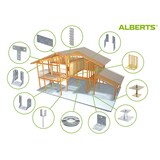 thumbnail of Alberts 8 x T-Pfostenträger mit Steg, Betonanker 500 mm, Steghöhe 130 mm, feuerverzinkt, zum Einbetonieren