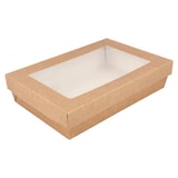 thumbnail of Garcia de Pou 200 Unités - Petites Boîtes+Couvercles Avec Fênetre 'Thepack' 1300 Ml 240 G/M2 + 12Pp + Opp 21X14X5 Cm Naturel Carton Ondulé Nano-Micro