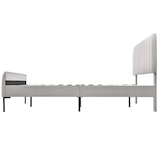 thumbnail of Merax Doppelbett 160x200 Polsterbett aus Leinen mit Höhenverstellbares Kopfteil & Lattenrost Beige