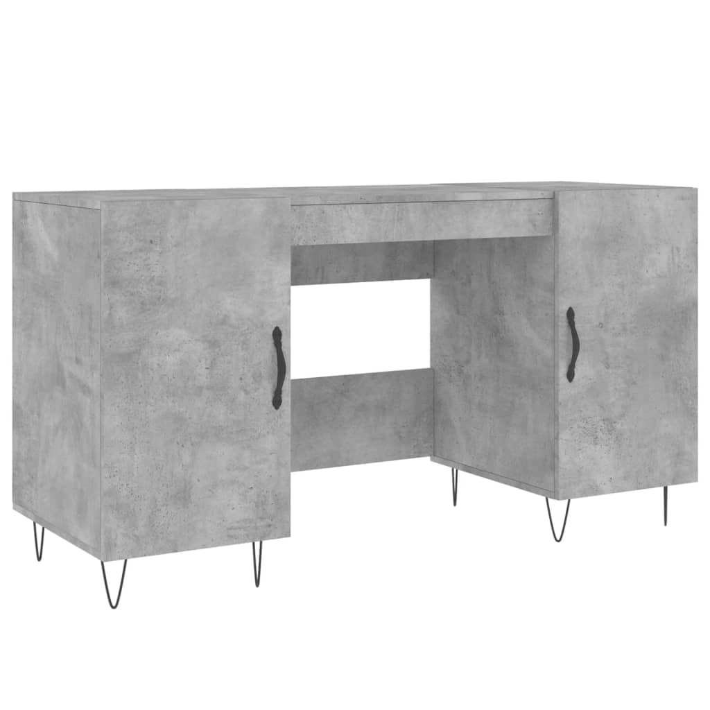 vidaXL Schreibtisch Betongrau 140x50x75 cm Holzwerkstoff