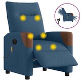 thumbnail of vidaXL Massagesessel Elektrisch Blau Stoff