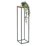thumbnail of DanDiBo Blumenhocker Metall Holz Schwarz Eckig 100 cm Blumenständer Beistelltisch 96353 Blumensäule Modern Pflanzenständer Pflanzenhocker