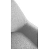 thumbnail of Taburete de bar Braga en tela con marco dorado Gris