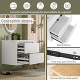 thumbnail of Badezimmerschrank 60x46x50 wandhängend mit Keramikwaschbecken, LED-Radarsensor, 2 geräuschlose Schubladen, MDF, modernes Design, Weiß