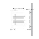 thumbnail of LuxeBath Elektrischer Badheizkörper Iron EM 600x1000mm Anthrazit mit Heizstab 300W Digital und Thermostat Handtuchheizkörper Handtuchwärmer