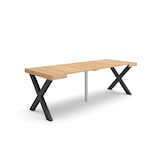 thumbnail of Ausziehbarer Konsolentisch, 222x90x73cm, Für 10 Personen, Holzbeine, Moderner Stil, Eiche _ 318_34