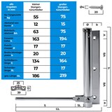 thumbnail of Stangentürschließer UNIVERSAL Türschließer Automatik Türfeder Federschließer bis 55 KG