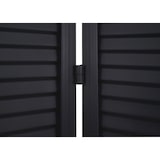 thumbnail of Garten-Paravent HWC-J14, Raumteiler Trennwand Sichtschutz, Metall 200x121cm ~ schwarz