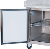 thumbnail of Romux® Pizzatisch 3 Türen 140x70 cm mit Arbeitsfläche aus Granit mit statische Kühlung | Pizzakühltisch aus Edelstahl