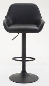 thumbnail of DELUKE® Barhocker 2er Set DUBLIN - Schwarz, Kunstleder, Schwarz | Barhocker mit Lehne Barstuhl Tresenhocker Tresenstuhl Kneipenhocker Kneipenstuhl