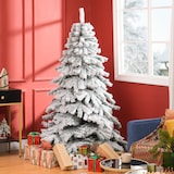 thumbnail of Árbol de Navidad 180 cm árbol de Navidad artificial nevado con 627 ramas y soporte de metal árbol de Navideño para salón verde y blanco