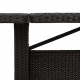 thumbnail of vidaXL Gartentisch mit Glasplatte Schwarz 240x90x75 cm Poly Rattan