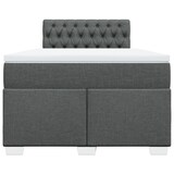 thumbnail of vidaXL Boxspringbett mit Matratze Dunkelgrau 120x190 cm Stoff