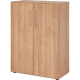 thumbnail of bümö Aktenschrank abschließbar, Büroschrank Holz 80cm breit in Nussbaum - abschließbarer Schrank mit Aktenregal für's Büro & Arbeitszimmer, Büro