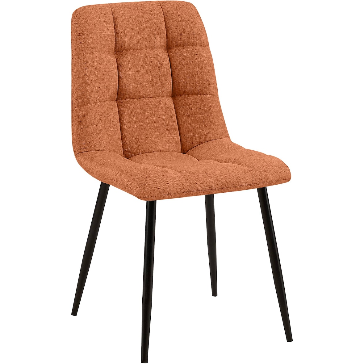 CHEFGASTRO Esszimmerstuhl IOWA Stoff HxBxT 84x45x55cm Orange Küchenstuhl